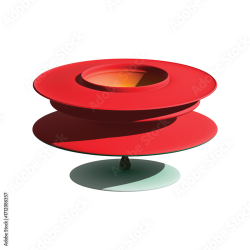 3D Parametric Surface – Rotational Symmetry with Layered Geometry and Color Gradient