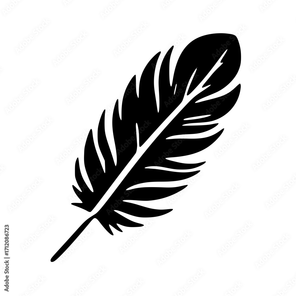 Fototapeta premium Feather Silhouette SVG