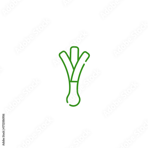 Onion leaf icon logo flat vector design