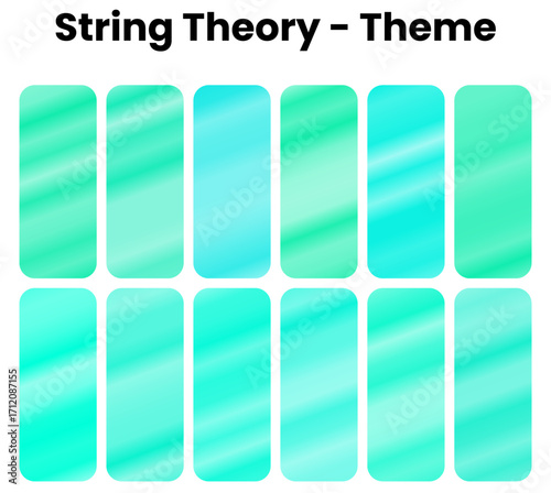  String Theory gradient, A quantum collection of physics gradients exploring the fundamental nature of reality. Vibrant cosmic colors represent the invisible strings that may compose everything. Theor