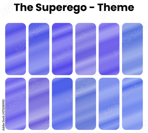 A calm and rational set of gradients. A collection of cool blues and clean, structured textures that symbolize order and control. A serene pack for a composed, thoughtful, and balanced theme.