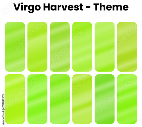 Virgo Harvest gradient, A meticulous collection of zodiac gradients organizing with maiden precision and analytical wisdom. Earth greens and harvest abundance capture the sixth sign's perfectionist na