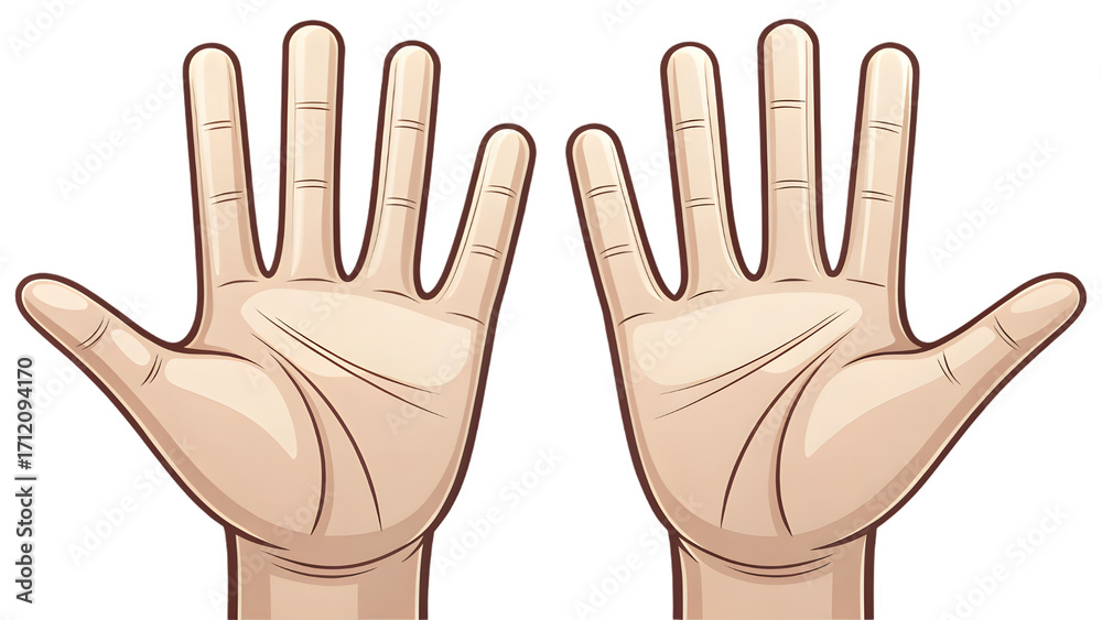 Fototapeta premium Two human hands with their thumbs and fingers