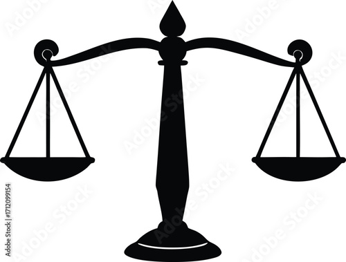court law balance scale vector design
