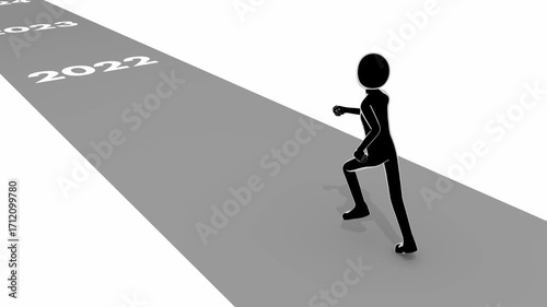 2026 year. A conceptual video of a timeline running towards the future, symbolizing progress: business footage expressing the passage of time and goal achievement.