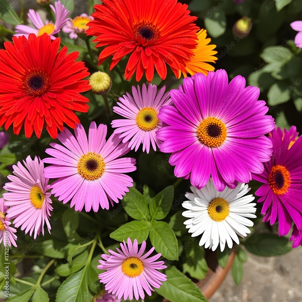 Fototapeta premium bouquet of colorful flowers