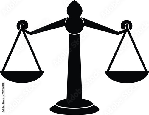 balance scale justice law vector illustration

