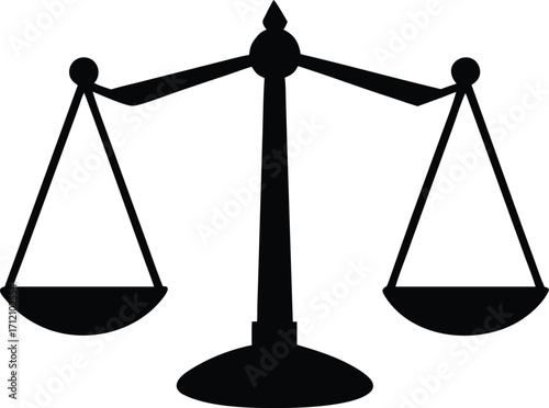 balance scale justice law vector illustration
