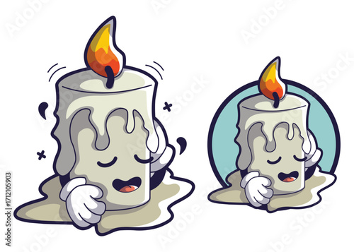 Candle cartoon character illustration