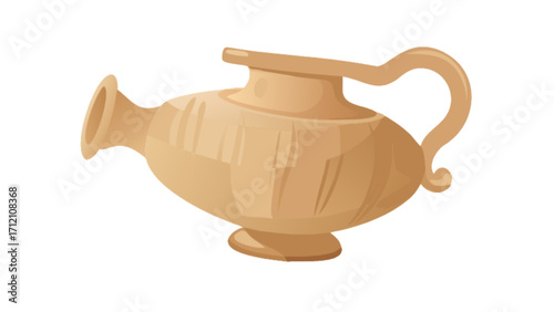 Antique pottery pitcher jug vase illustration vector for graphic design and decor art