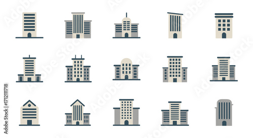 Collection of various building designs