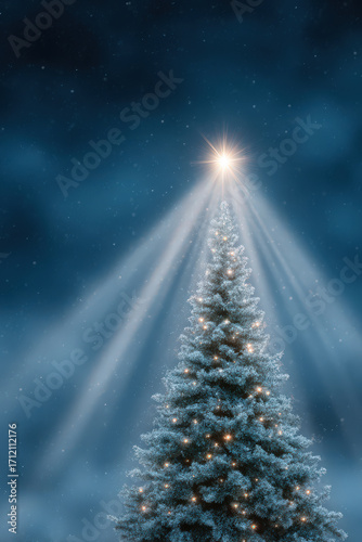 stunning christmas tree star projects ultrabright ar beams into night sky