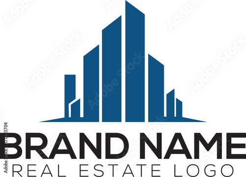 Luxury Home Logo Vector Design, City Skyline Logo Vector Template