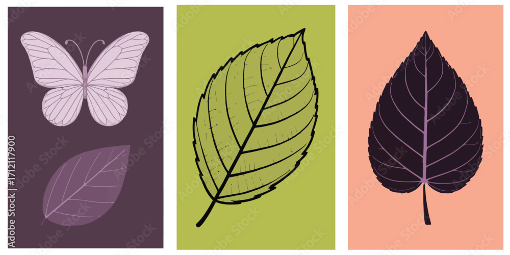 Obraz premium Botanical Branch with Leaves in Hand-Drawn Style – Rustic and Minimalist Vector Illustration for Logo Elements, Invitation Cards, Natural Decor, or Elegant Floral Themes