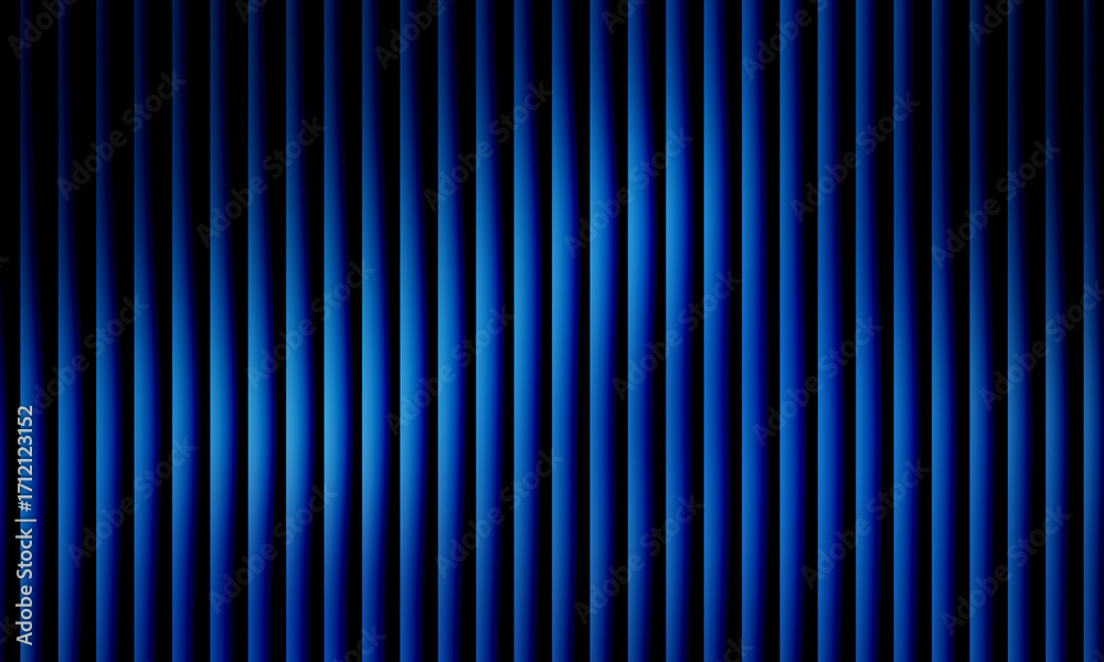 Obraz premium Enigmatic Blue Curtains: A Mesmerizing Display of Vertical Light Streaks Blending Dark Shadows and Electric Blue Glow, Creating a Futuristic, Minimalistic, and Hypnotic Atmosphere with a Sense of Dept