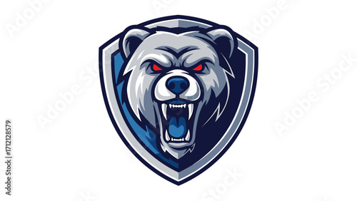 Fierce Bear Mascot Logo Illustration for Sports Teams and Brands