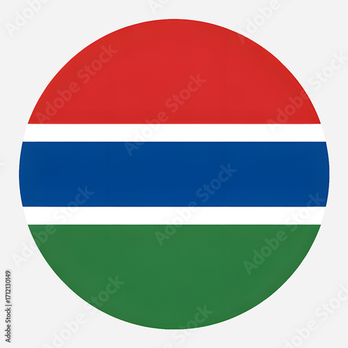 Striking circular emblem featuring vibrant red, blue, and green bands symbolizing national pride and unity for Gambia Free Download Striking circular emblem featuring vibrant red, blue, and green bands symbolizing national pride and unity for Gambia - GFXLoad