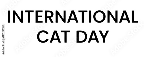Flat illustration of "International Cat Day" design