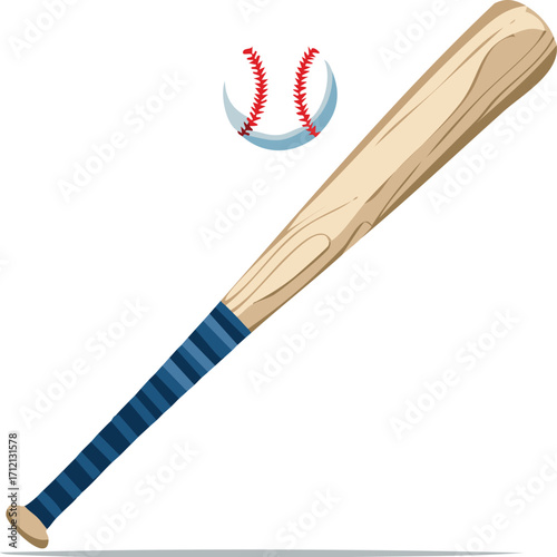 baseball, ball, sport, isolated, game, bat, white, leather, equipment, sports, play, softball, base, object, red, team, vector, illustration, hardball, round, leisure, sphere, old