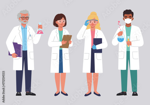 Vector illustration pharmacist profession