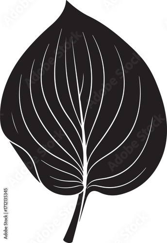 vector illustration of a leaf silhouette