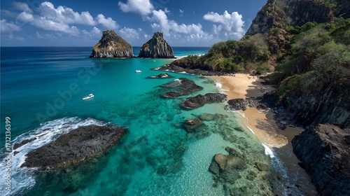 Explore the stunning fernando de noronha brazil beach paradise turquoise water aerial view vacation travel guide