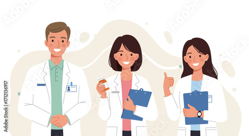 Vector illustration pharmacist profession