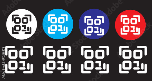 scan  code icon scanning code sign. Simple digital scanning  vector illustration. Fake QR code set vector illustration. Fake QR Code Set Vector Illustration for Design and Mockups
