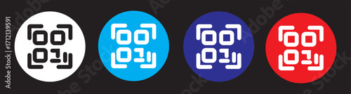 scan  code icon scanning code sign. Simple digital scanning  vector illustration. Fake QR code set vector illustration. Fake QR Code Set Vector Illustration for Design and Mockups
