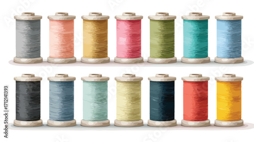 Vibrant Sewing Thread Set on Spool for Crafts and Textile Projects