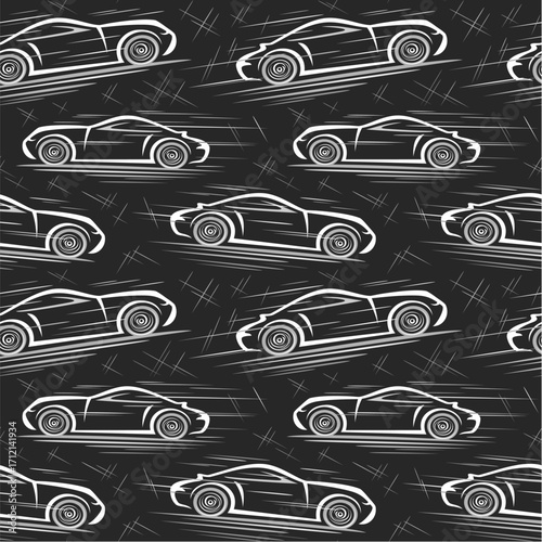 Vector Sport Cars seamless pattern