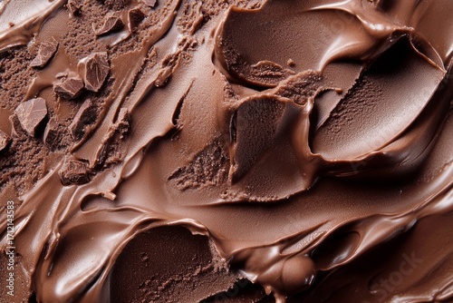 Chocolate Ice Cream Texture Background