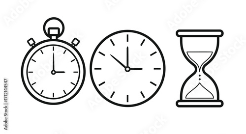 Time Management Icons Set