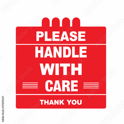 Fragile Warning Sign Badge 