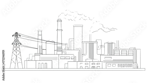 Industrial Energy Factory Power Outline