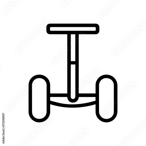 Line icon segway vector on a white background Vector icon on a white background