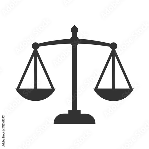 Symbol of justice and balance scales