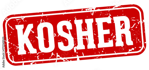 kosher rectangular sign. kosher stamp
