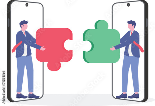 Unified communication, design structure matrix, mutual assistance concept with tiny people.
