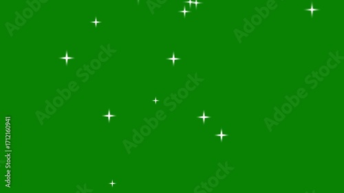 Wallpaper Mural Twinkling stars animation, white cartoon, flat, vector, doodles style stars Blinking retro vector stars and starry night sky, stars shine effect, Animation twinkling stars on a green background. 4k Torontodigital.ca