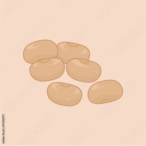vector illustration of soya beans for food or drink form soya