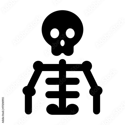 An illustration depicting a black icon of Halloween scary holiday attributes on a white background