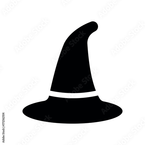 An illustration depicting a black icon of Halloween scary holiday attributes on a white background