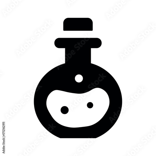 An illustration depicting a black icon of Halloween scary holiday attributes on a white background