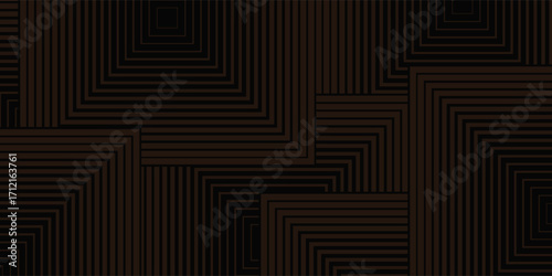 Modern black abstract background, the look of stainless steel, square lines on a dark background