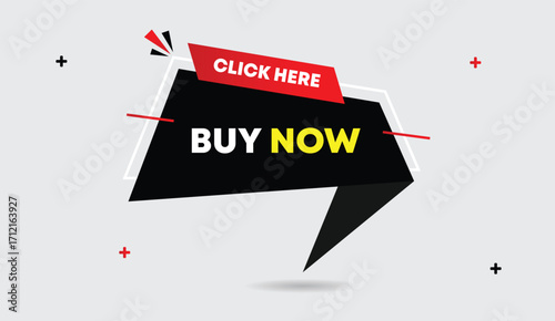 buy now click here editable web banner vector art illustration template design black red gradient shapes white gray background abstract editable vector web design template art banner illustration