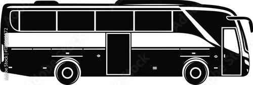 Vector art of tour bus