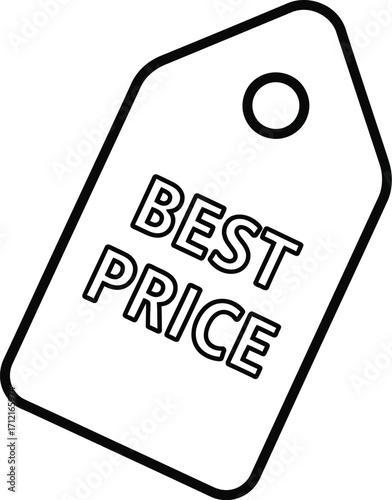 Vector art of best price tag 