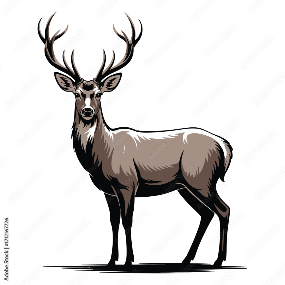 Fototapeta premium silhouette of a deer