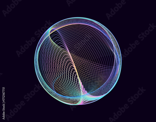 Vector sound wave. Voice assistant and sound recognition concept.